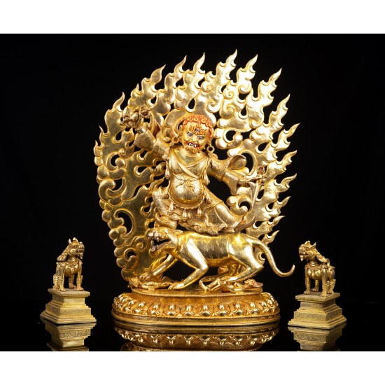 Dorje Drolo Gold Gilded Statue 40 cm W x 52 cm H x 17 cm B