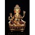 Ganesh Half Gold Gilded Statue 17 cm W x 23 cm H x 10 cm B