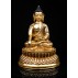 Shakyamuni Buddha Full 24K Gold Gilded Copper Statue 15 cm W x 22 cm H x 12 cm B