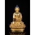 Shakyamuni Buddha Full Gold Gilded Copper Statue 20 cm W x 33 cm H x 15 cm B