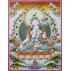 White Tara Tibetan Thangka Painting 20.5" W x 26" H