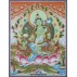 Green Tara Tibetan Thangka Painting 20.5" W x 26" H