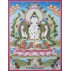 Khacheri Tibetan Thangka Painting 20.5" W x 26" H