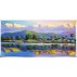 Fewa Lake and Mount Macchapuchre Acrylic Painting 4ft W x 2.5ft H
