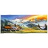 Mount Macchapuchre And Village Acrylic Painting 38" W x 15.5" H