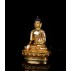 Shakyamuni Buddha Full Gold Gilded Copper Statue 15 cm W x 20 cm H x 10 cm B