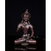 Vajrasatwa Full Copper Oxidized Statue 16 cm W x 25 cm H x 9 cm B