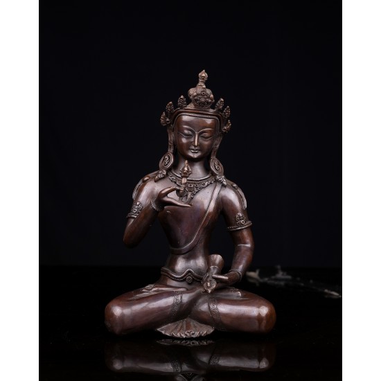 Vajrasatwa Full Copper Oxidized Statue 16 cm W x 25 cm H x 9 cm B
