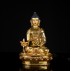 Medicine Buddha Full Gold Gilded Copper Statue 13 cm W x 20 cm H x 10 cm B