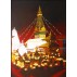 Swoyambhu Stupa Acrylic Painting 22" W x 32" H 