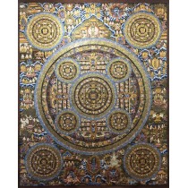 10 Mandala Tibetan Thangka Painting 124 cm W x 150 cm H